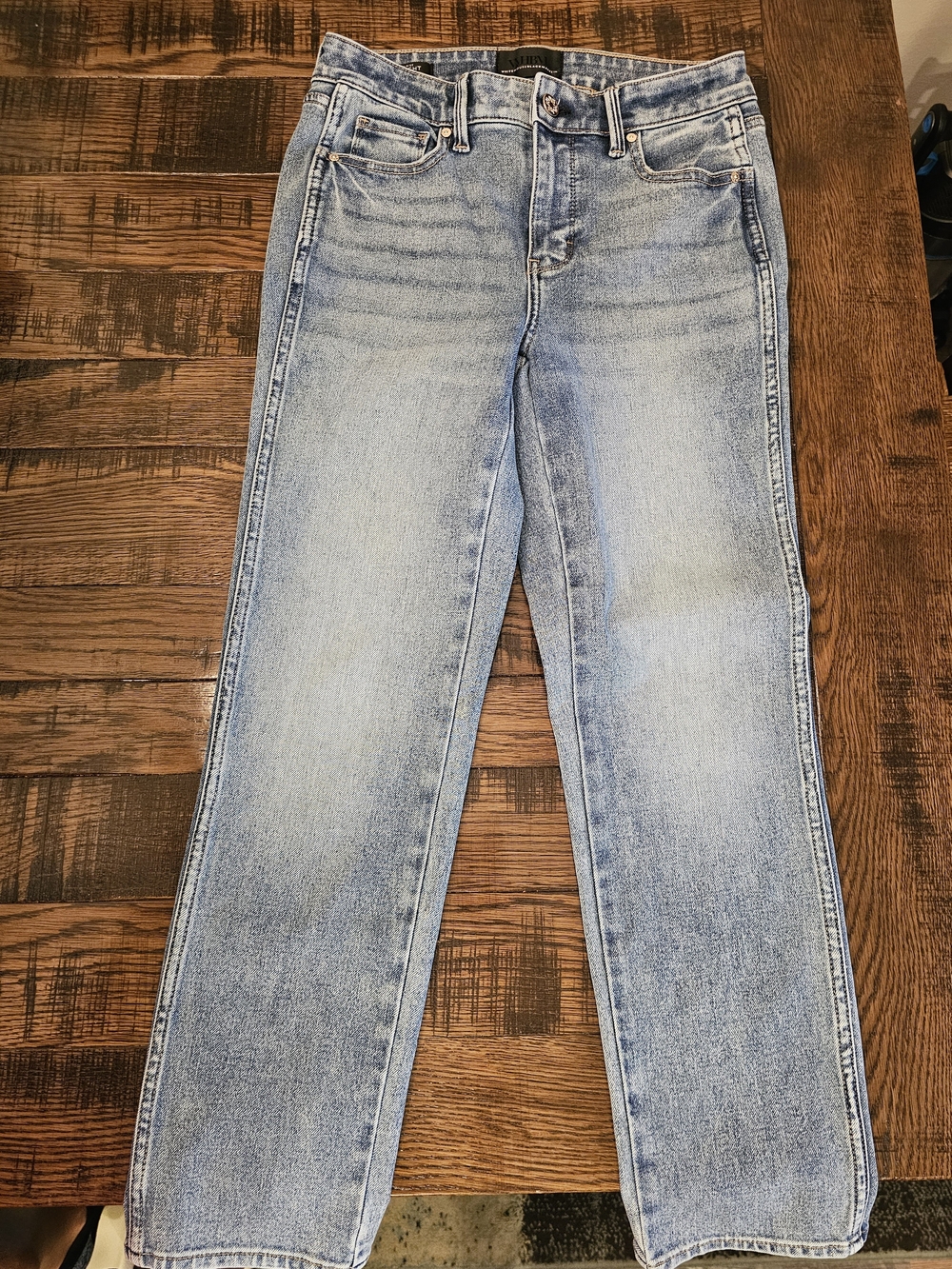 White House Black Market Light Wash Straight Jeans